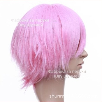 Мъжка COS перука, аниме стил, къса коса, модел 003, материал: високотемпературна нишка