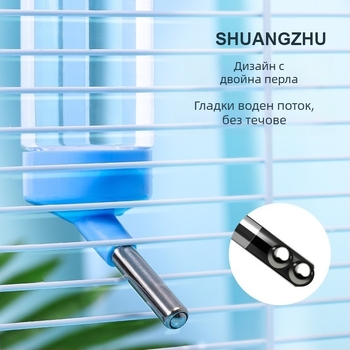 Автоматичен воден дозатор за малки домашни любимци — неръждаема стомана/пластмаса, марка Weibi, лицензиран частен етикет