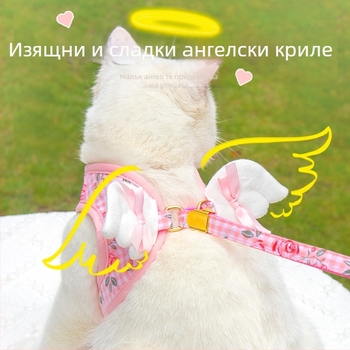 Vest-style хернес за домашни любимци, полиестер, неразтягащ се тракционен колан, марка Zichen (питомци), за котки
