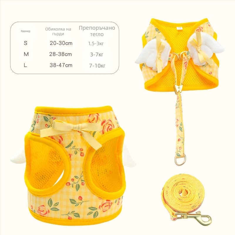 Vest-style хернес за домашни любимци, полиестер, неразтягащ се тракционен колан, марка Zichen (питомци), за котки
