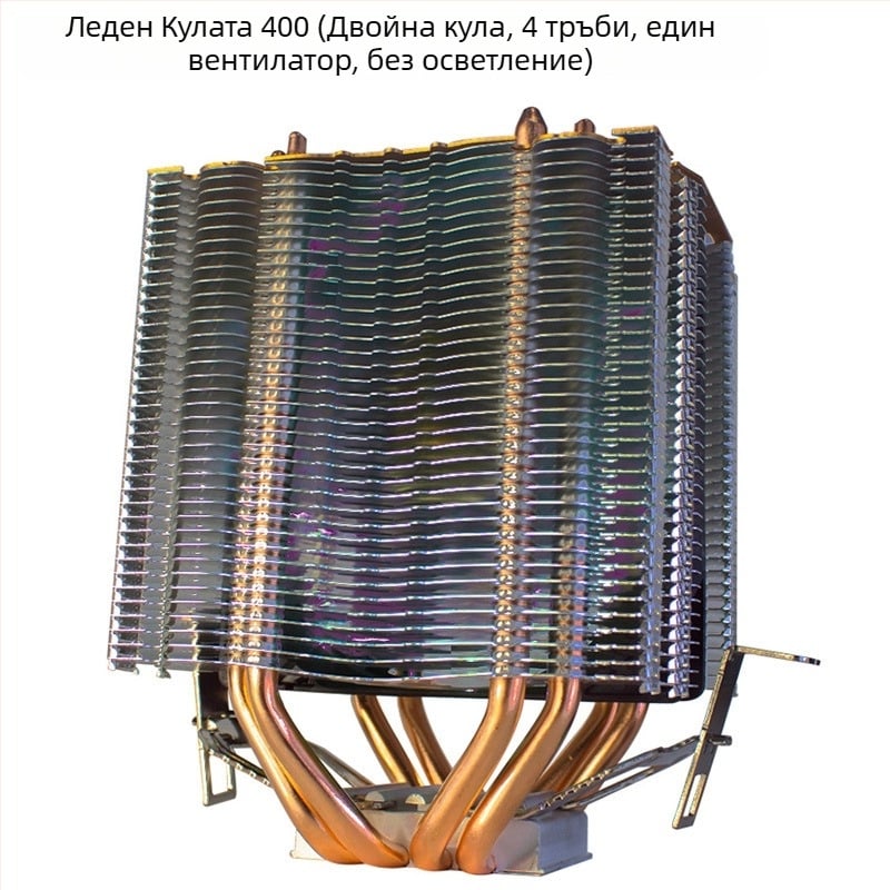 CPU охладител Ice Tower 600, 6 медни тръби за топлопреминаване, медно-алюминиево свързване, хидравличен лагер, безшумен режим, 2000 об/мин