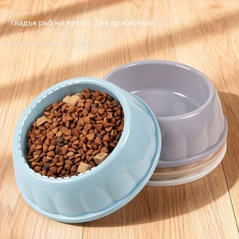 Пластмасова купичка за домашни любимци за котки и кучета, кръгла форма, без автоматично хранене, опаковка 1