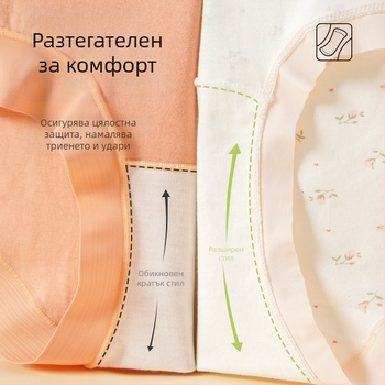 Дамско бельо за бременни – памучна материя, ниска талия, подпора за корема, дишащи, антибактериални