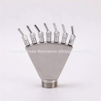 Дюза за фонтани от неръждаема стомана с опашка на феникс и струя във форма на паун за водни пейзажи, дворове и паркове