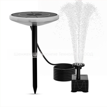 Соларен фонтан за градина, кръгло наземно осветително тяло с форма на летяща чиния, декоративно ландшафтно осветление