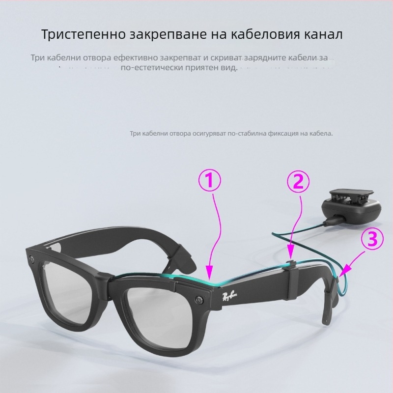 Преносим източник на захранване за Meta Ray-Ban умни очила с USB-C интерфейс, ABS корпус, MR002, 67 г