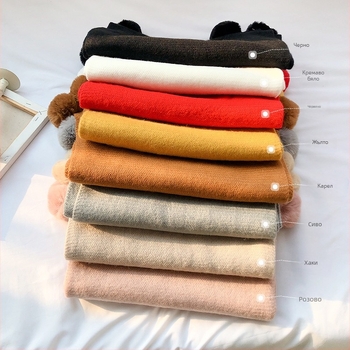 Today корейски стил Dongdaemun гладко плетен шал — топъл през зимата, полиестерна тъкан