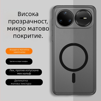 Калъф за Huawei nova15 Pro, TPU, матова песъчеста текстура, магнитно задържане и защита от изпускане
