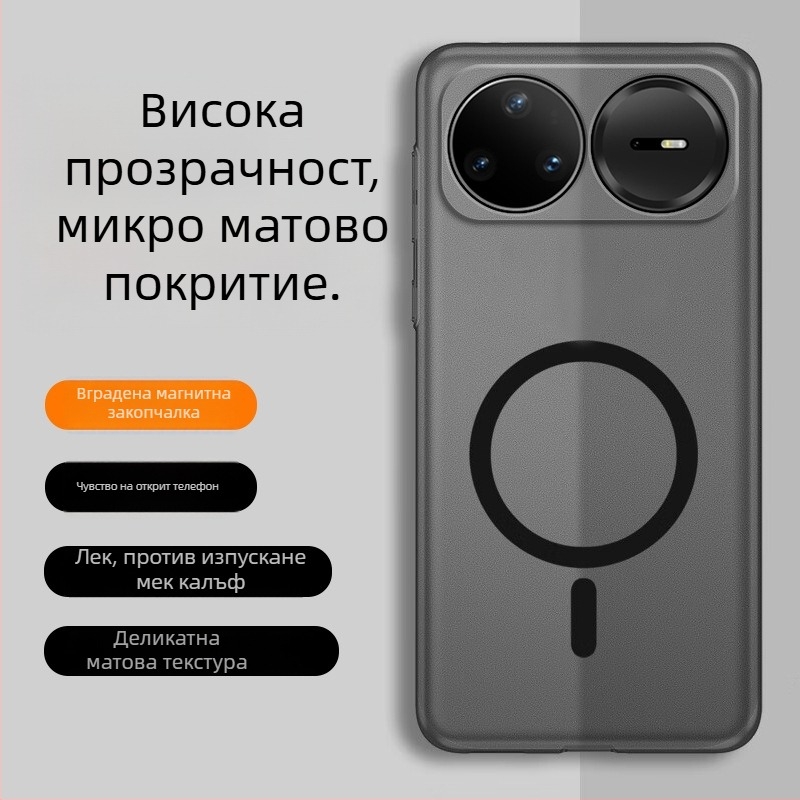 Калъф за Huawei nova15 Pro, TPU, матова песъчеста текстура, магнитно задържане и защита от изпускане