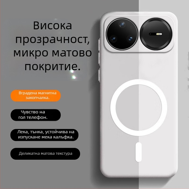 Калъф за Huawei nova15 Pro, TPU, матова песъчеста текстура, магнитно задържане и защита от изпускане
