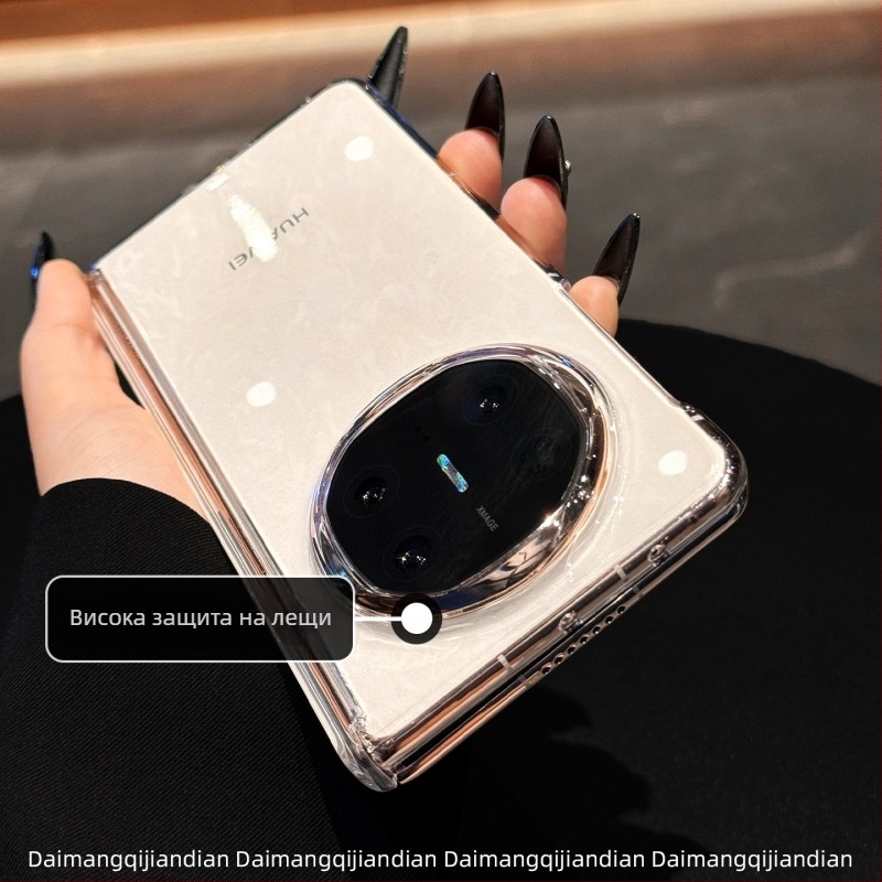 Huawei Mate X6 защитен калъф от PC, с централна шарнирна ос и магнитно задържане – горещо огънат дизайн