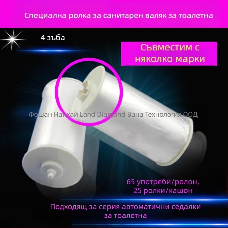 Еднократна подложка за седалка на тоалетната – пластмасова PE филмова подложка, марка Rotating pad, картон 277×277×123 мм