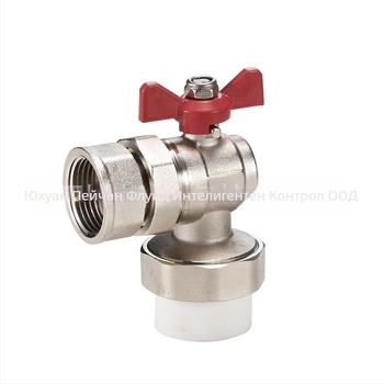 PPR ъглов шаров клапан с вътрешнорезбено съединение за гореща и студена вода