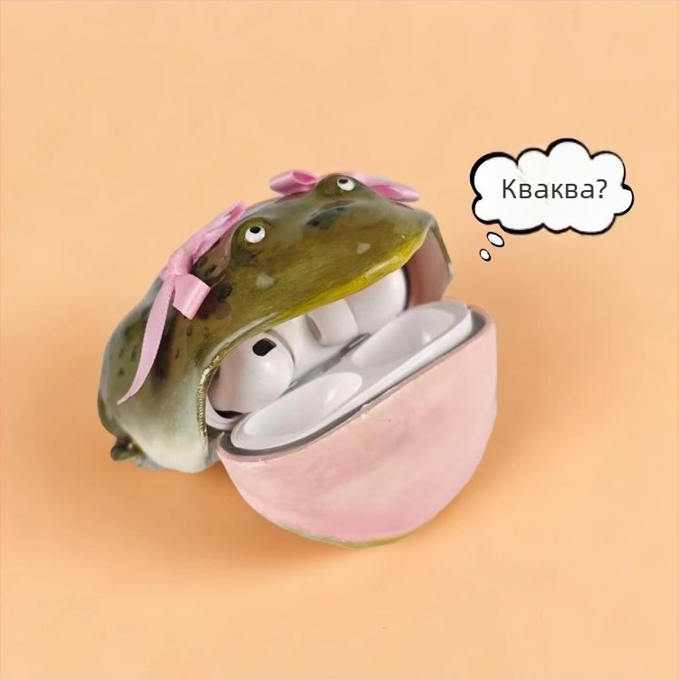 Калъф за слушалки Ugly Frog, твърд корпус, ръчна изработка, за Apple