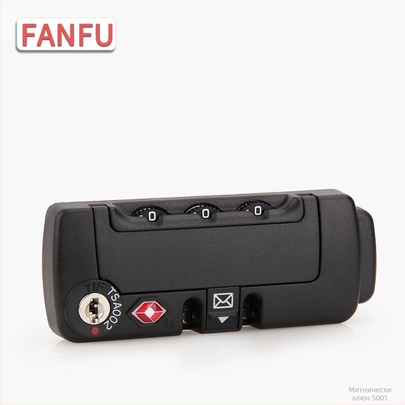 Fanfu заключалка за куфари TSA002 – пластмасова антикрадба заключалка, модел S001, TSA708 съвместим