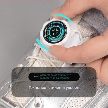 Спортни маратонки за бягане със система без връзки и въртящ се бутон; кръгли шнурове, дебелина на шнура 0.15 cm, дължина на шнура 100 cm; модел Xd351, подходящи за маратонки и ежедневни обувки