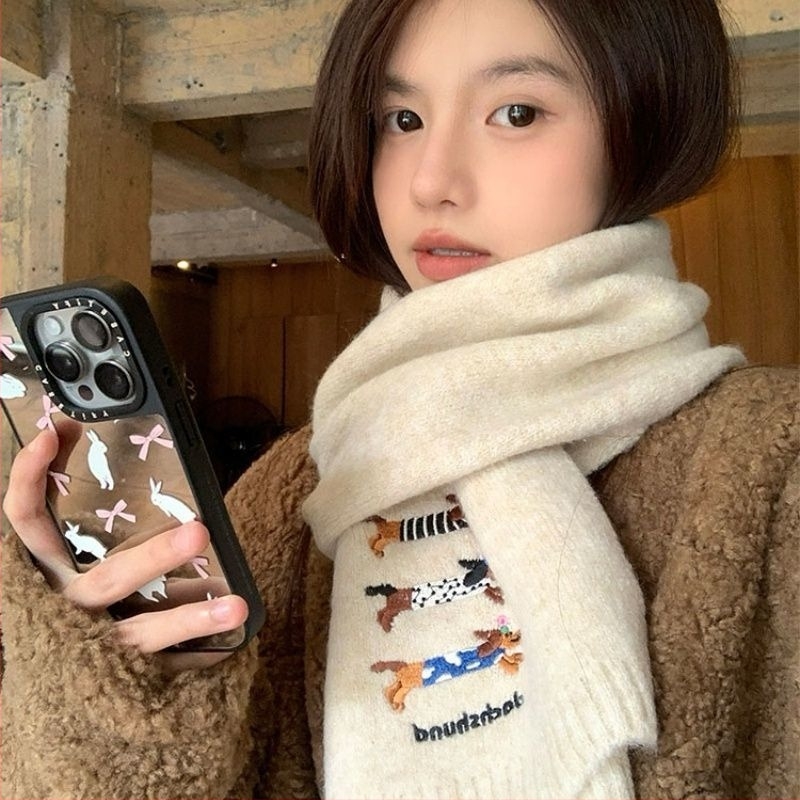 Плетен шал от полиестер с Twill – поддържа топлината, есен 2025, стил: шал, принцеса