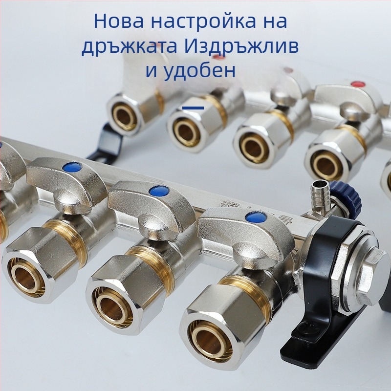 Taurus водоразпределител с висок дебит, изцяло меден за подово отопление, удебелен дизайн