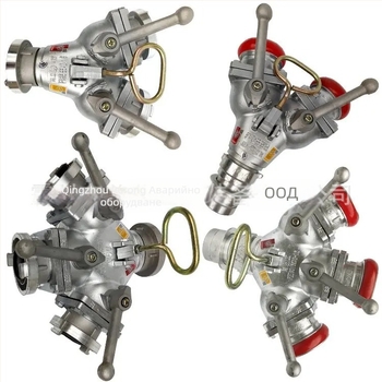 Purong Pr-fsq-3 Разклонител за пожарен маркуч с регулируемо водно налягане, три изхода, код на продукта Pr-xf