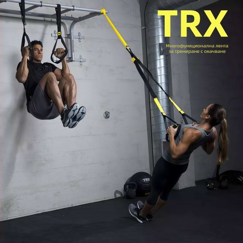 Oron Пояс за висящо трениране с уебинг с висока плътност — TRX стил пояс за домашна фитнес тренировка, подходящ за всички възрасти