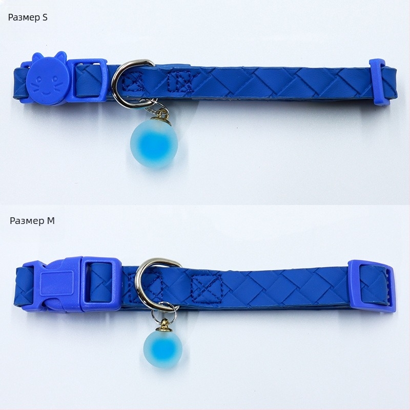 AirTag кейс за нашийник на домашни любимци - водоустойчив силиконов калъф, PU кожа в преплетена текстура, проследяване на котешки нашийник, против загуба