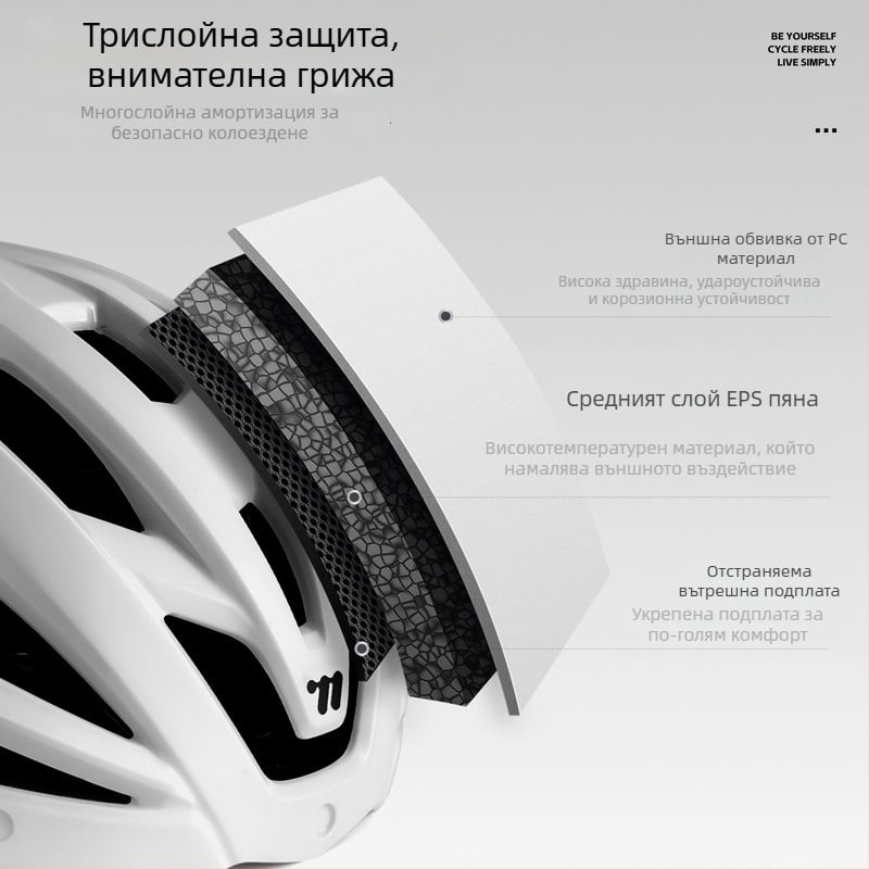 West Rider шлем за колоездене, PC/EPS материал, унисекс, за възрастни, лого отпечатано