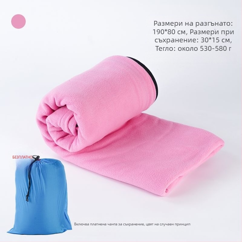 Полиестерен флисов вътрешен спален калъф за спален чувал, envelope стил, за възрастни, двустранен и дебел, устойчив на замърсявания, за къмпинг и пътуване, 1–2 човека