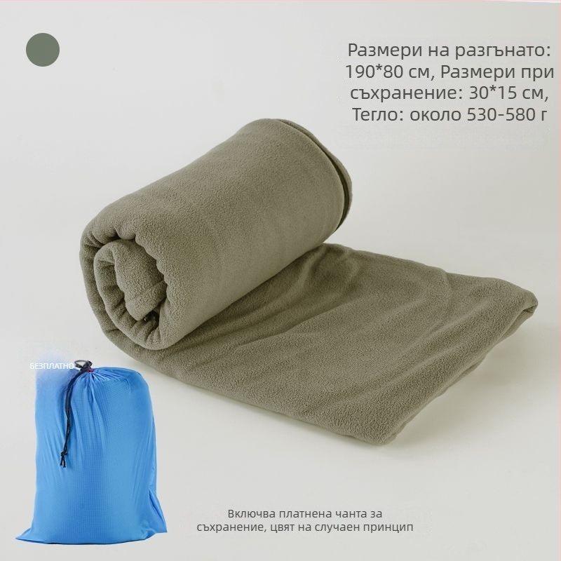 Полиестерен флисов вътрешен спален калъф за спален чувал, envelope стил, за възрастни, двустранен и дебел, устойчив на замърсявания, за къмпинг и пътуване, 1–2 човека