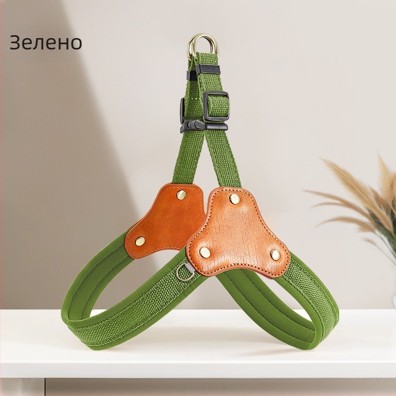 Кучешки халтер във жилетка с презрамки за гърдите и гърба