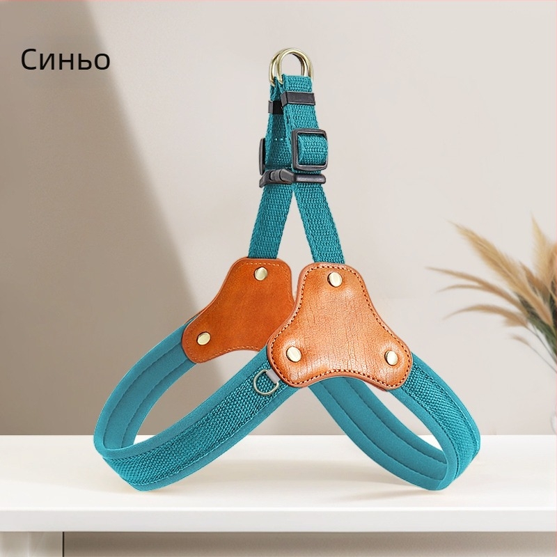 Кучешки халтер във жилетка с презрамки за гърдите и гърба