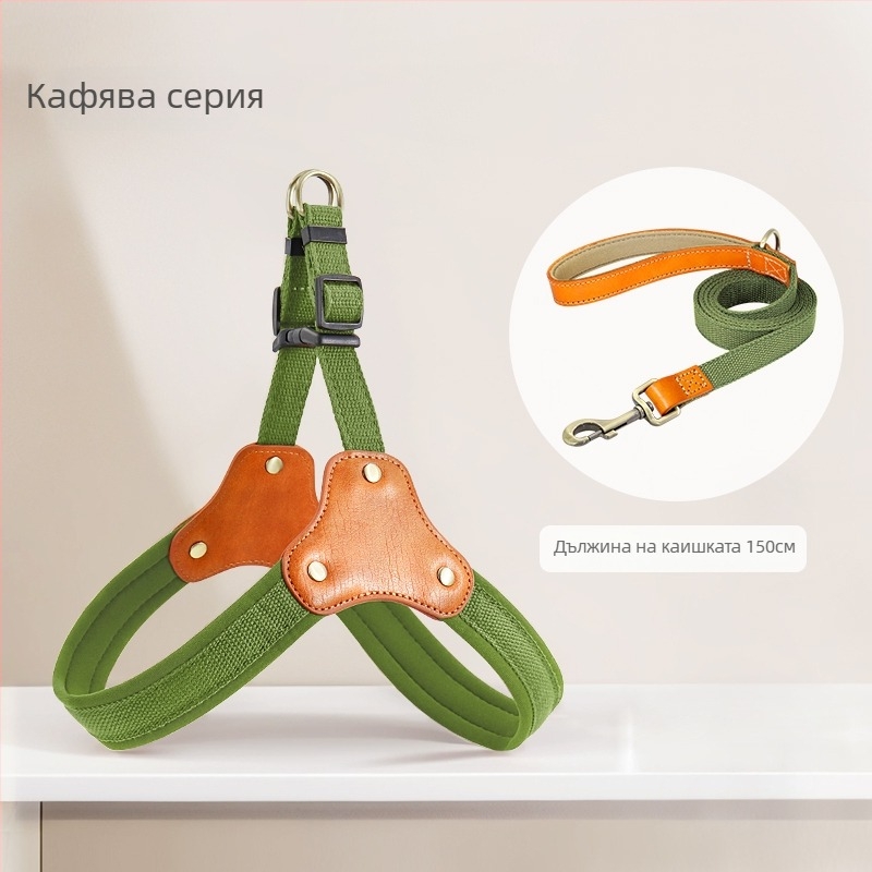 Кучешки халтер във жилетка с презрамки за гърдите и гърба