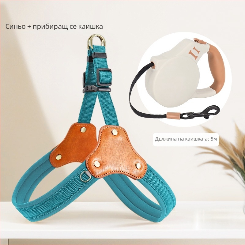 Кучешки халтер във жилетка с презрамки за гърдите и гърба