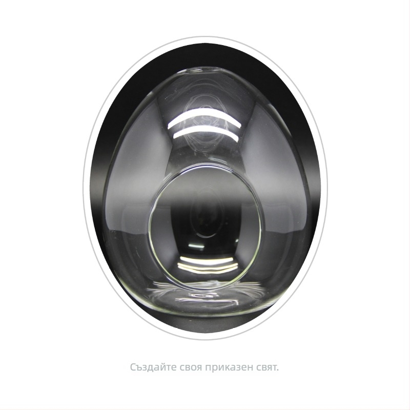 Мъхов ландшафт яйцевиден стъклен съд – мини микроландшафт контейнър, издувано боросиликатно стъкло, DIY персонализируем (Material: High Borosilicate Glass; Process: Blowing; Style: Geometry; Customization: Yes)