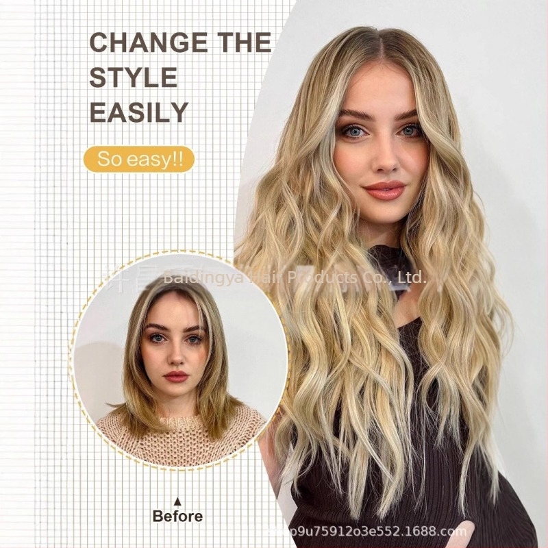 Перука с опашка — удълнения от кичури коса, Dingya Beauty, високотемпературна нишка, произход Хенан