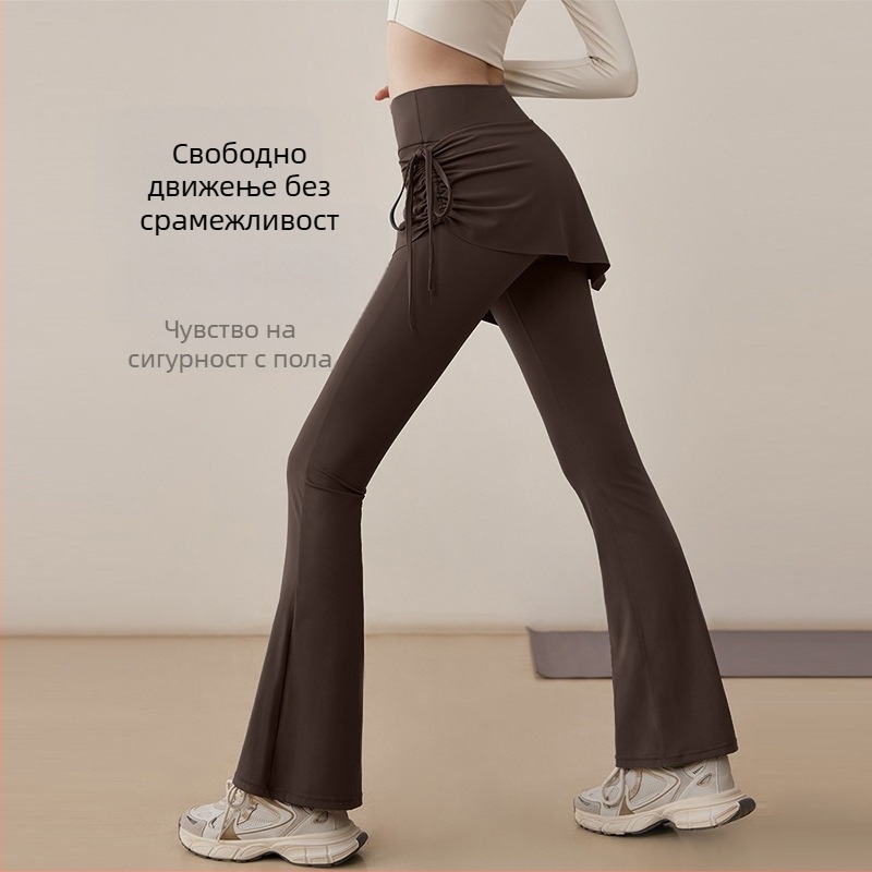 Женски панталони за йога Bell Bottoms, висока талия, бързо изсъхване, полиестер 82.5% / спандекс 17.5%