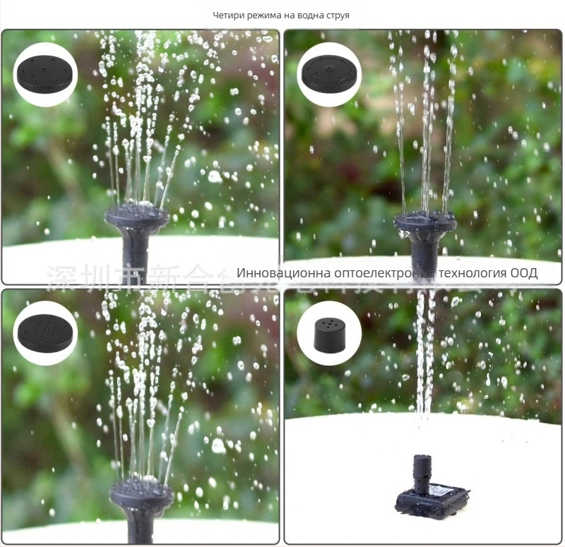 Слънчево захранван градински фонтан с модел на пръскане и водна помпа за озеленяване – Xinhechuang