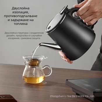 Електрическа чайна плоча с вграден чайник и помпа за вода – 2 индукционни нагревателя, 1–2 л, 1000–1500 W, сензорно управление, 360° база