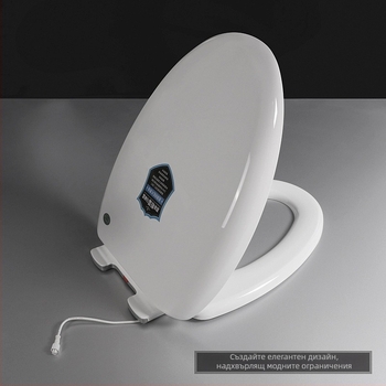 Смарт термостатична седалка за тоалетна с регулирана температура, антипротичане, функция плавно затваряне, разстояние между монтажните отвори 14-16 мм — модел 5001