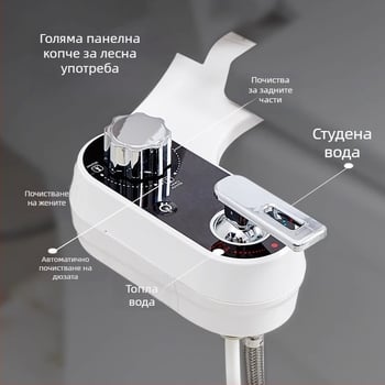 Седалка за биде с дисплей за температура, ABS пластмаса, самопочистваща се дюза, разделена конструкция, дюза за пръскане