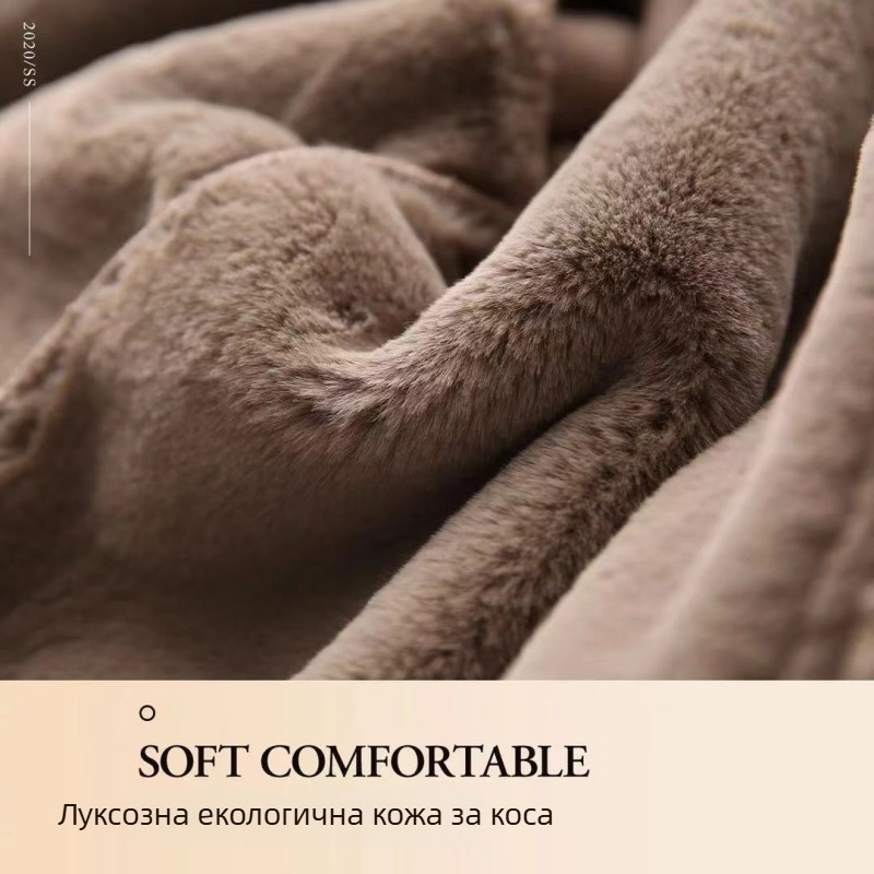 Дамско палто от полиестер – свободна кройка, дълги ръкави, яка, детайли с шевове