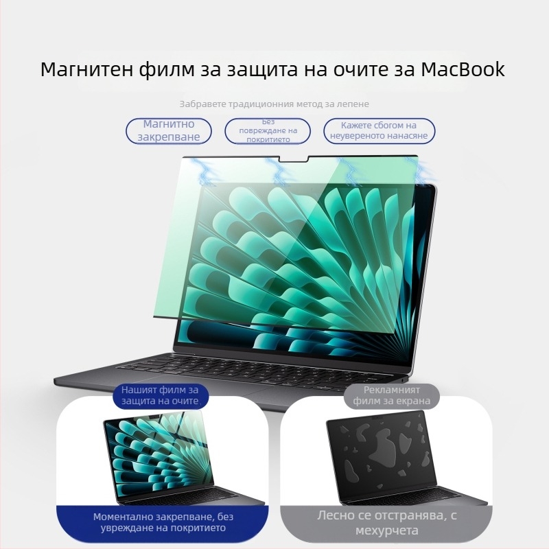 MacBook магнитен филм за защита на екрана за MacBook Pro и MacBook Air, 2025 модел