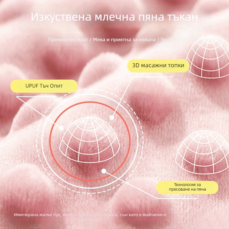 Bai feili двуфункционална пухена възглавница и одеяло – за автомобил и офис, карикатурен принт, сплайсинг шевове, пълнител PP памук