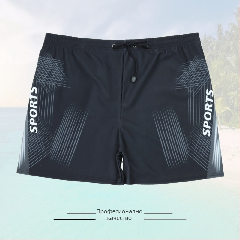 Мъжки бързосъхнещи дишащи плувни шорти с принт; полиестер, тегло 230 g; подплата полиестер, съдържание 85%; подходящи за бягане, плуване и водни спортове