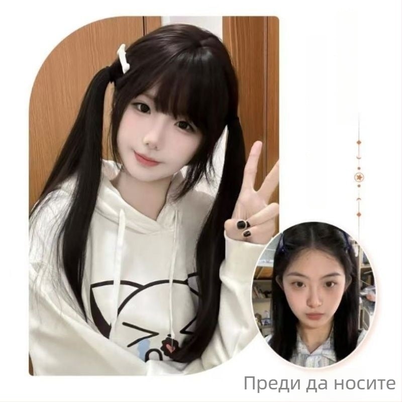 Перука за дълга права коса, прост стил; марка Excellent Flight; модел 1; тип марка Collect Blessings
