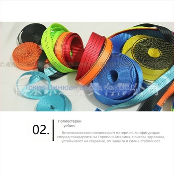 Двойнокуки стягател за товарни ленти – модел LVTDR-HH; Материал: полиэстер висока якост; Приложение: свързване и подсилване на товари