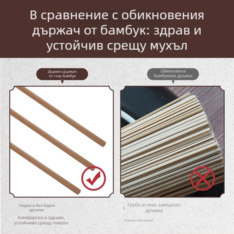 Ушна лъжичка - без светене - Haifu неръждаема стомана, бамбук и дърво - опаковка 100 бр.