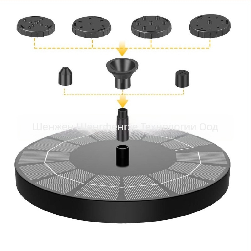 Външен слънчев фонтан за басейни и градини, 2.5W, плаващ фонтан за птици със стил на пръскане, подходящ за басейни, градини и дворове