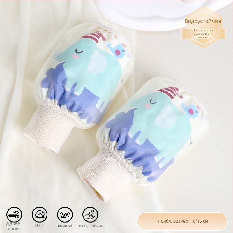 Детски ръкав за писане, унисекс, карикатурен принт, двупластов водоустойчив и антизамърсяващ, Ruiya покритие, есен 2025