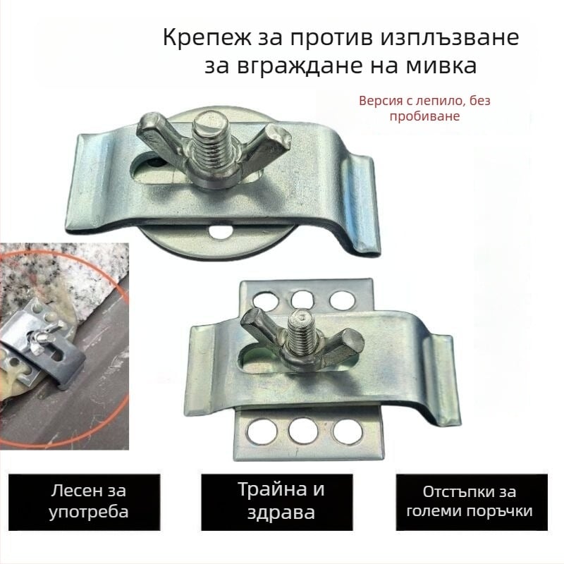 Неръждаеми крепежни елементи за умивалник под каменен плот; Материал: метал; Модел: неръждаеми крепежи за умивалник; Стил: Друг