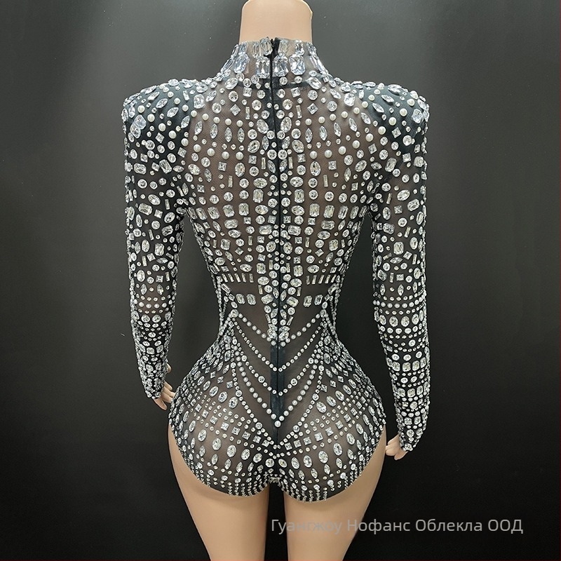 Сценичен костюм за изпълнение – секси стил, уличен хипстър дизайн; Пролет 2025, спандекс >95%, NOVANCE